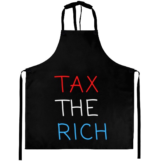TAX THE RICH (Red, White and Blue letters) Aprons