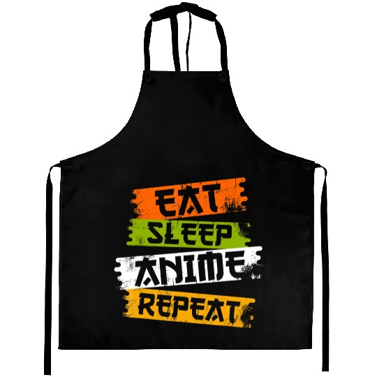 Eat Sleep Anime Repeat Japanese Manga Japan Lover Aprons