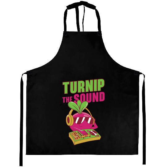 Music Turnip Party Music Lover Vegetable Aprons