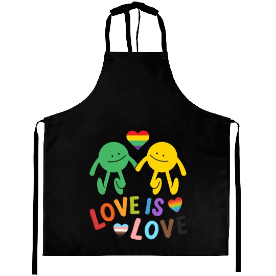 lOVE IS LOVE, Rainbow, Valentine day, Bi, Aprons