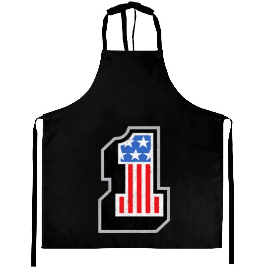 USA Stars Stripes Number One Patriotic Aprons