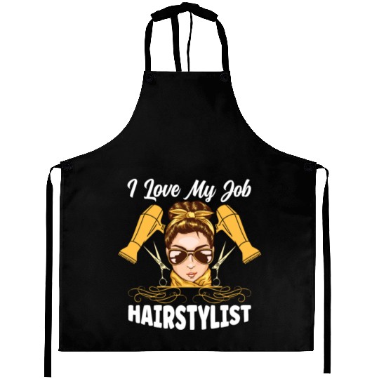 I Love My Job Hairstylist Aprons