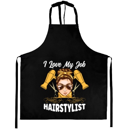 I Love My Job Hairstylist Aprons