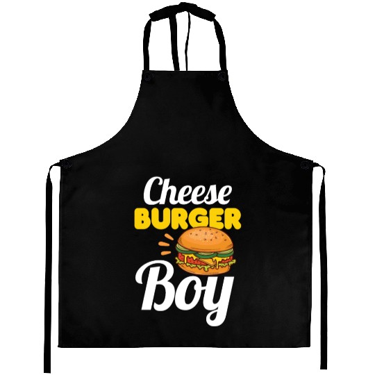 Cheese Burger Boy Aprons