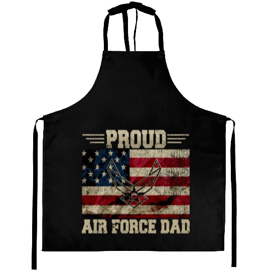 Proud Air Force Dad Veteran Us Flag Aprons