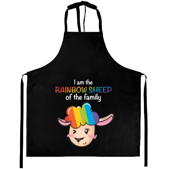I Am The Rainbow Sheep Family LGBT Sheep Aprons