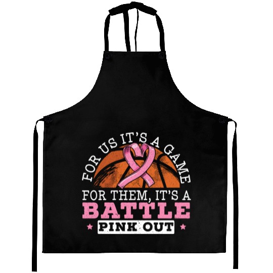For Us It's A Game For Them It's A Battle Pink Out Aprons