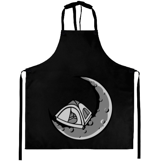 moon camping tent universe Aprons