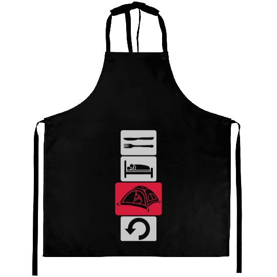 nature camping daily repeat Aprons