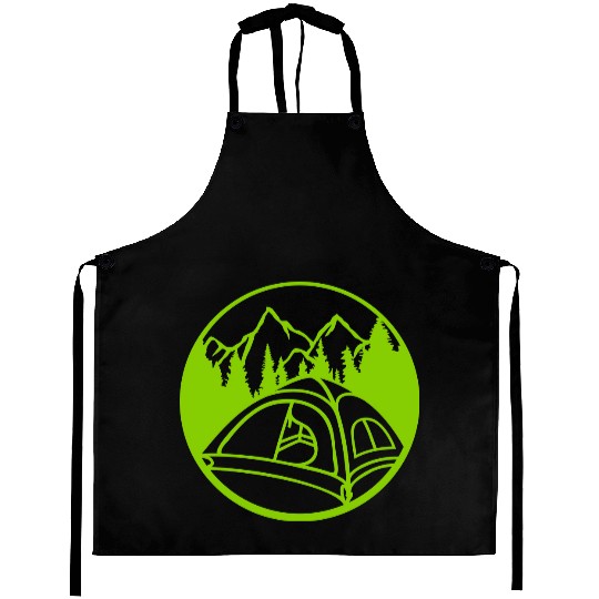 circle mountains camping forest Aprons
