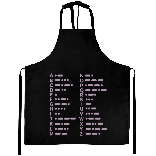 Morse Code Alphabet Design Aprons