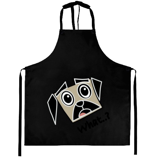 Surprised pug Aprons