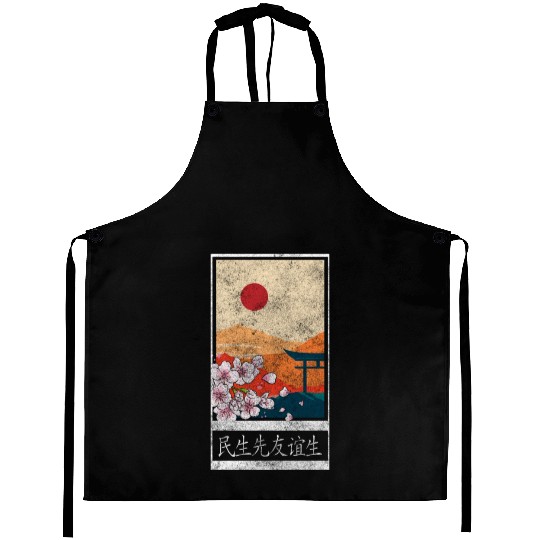 Japan Asia Spring Pink Aprons