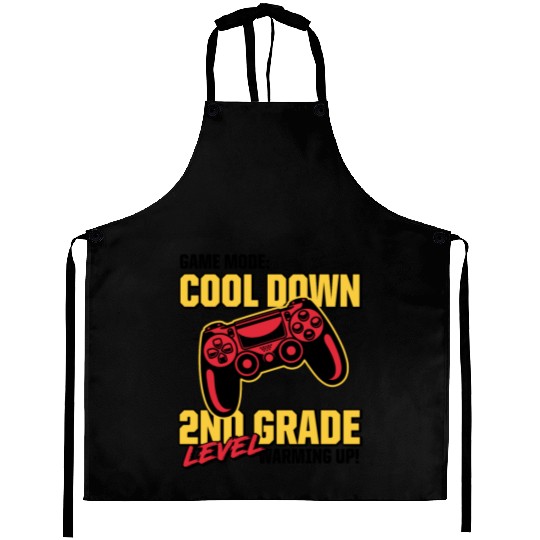 Kids Back to School Gamer Mode 2nd Grade Level Aprons
