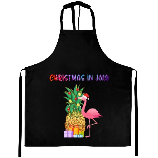 Christmas In July Pineapple Xmas Tree Lights Aprons
