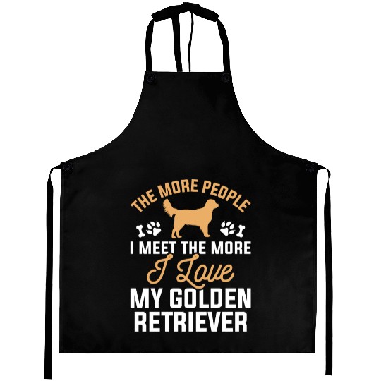 I Love My Golden Retriever Aprons