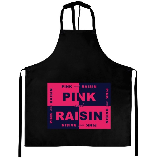 Pink and Raisin Design Aprons