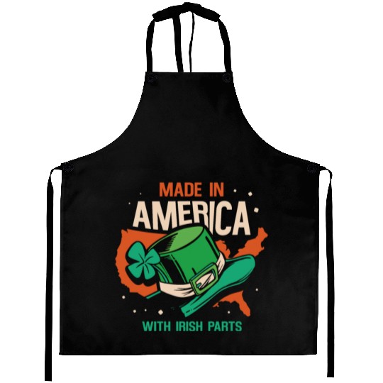 Made In America With Irish Parts Gaelic Ireland Aprons