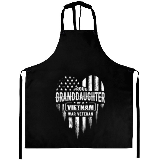 Proud Granddaughter Vietnam Vet Grandpa Veteran US Aprons