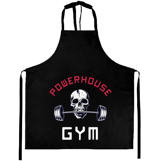 Powerhouse Gym - Bodybuilding Workout Saying Aprons