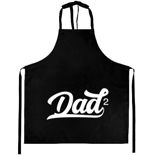 Dad Of Two Sayings Daddy Father Father's Day Aprons