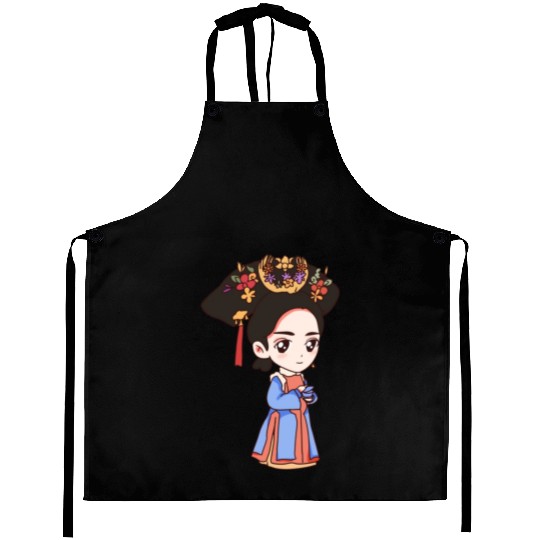 HAND PAINTED GIRL IMAGE Aprons