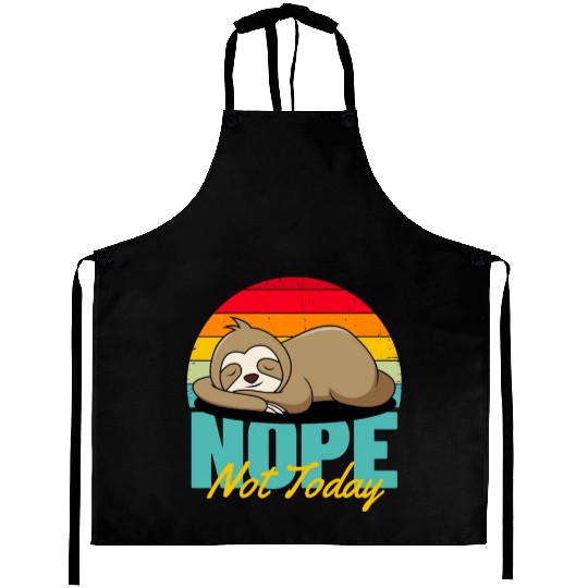 Sloth just doesn't want to today Aprons