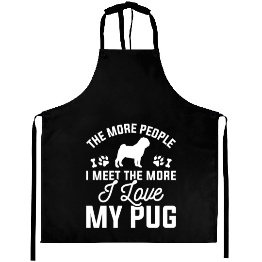 I Love My Pug Aprons