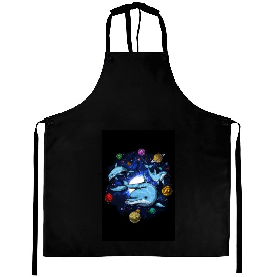 Psychedelic Space Dolphins Aprons