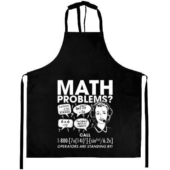 Math Problems Hotline Aprons Funny Student Teacher