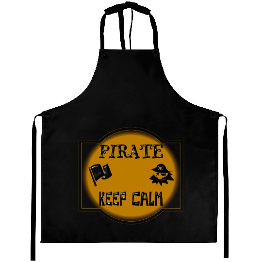 Pirate keep calm Aprons