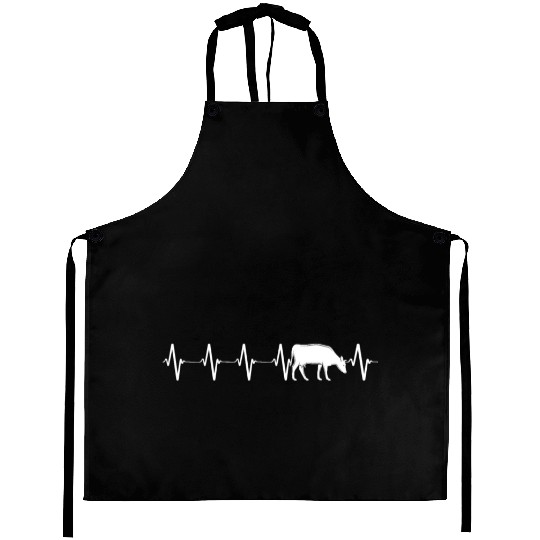 Cow Heartbeat - Agriculturist EKG Heart Rate Aprons