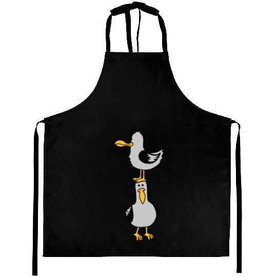 seagull team 2 friends Aprons