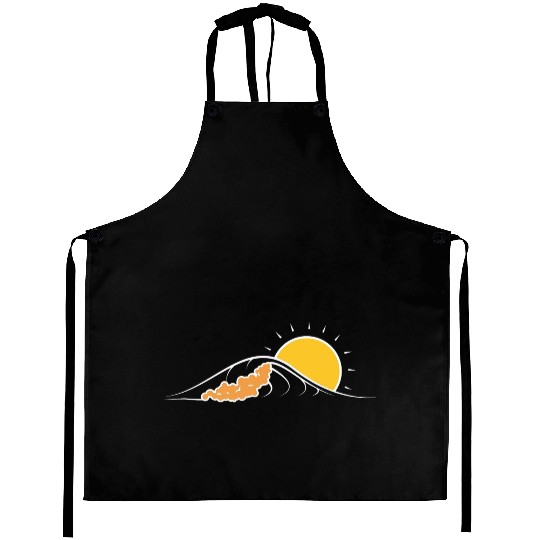 Retro Vintage Sunset Car Style Sun Sunshine Aprons