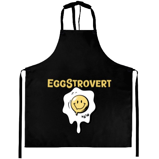 Eggstrovert Happy Extrovert Fried Egg Aprons