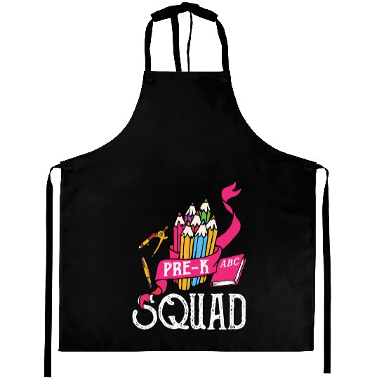 Pre-K Squad Student Back To School Aprons