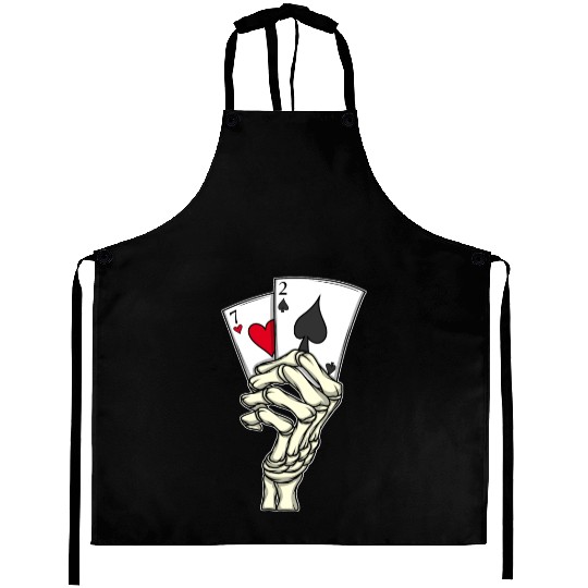 Poker Player Poker Cards 7 2 Skeleton Hand Poker Aprons