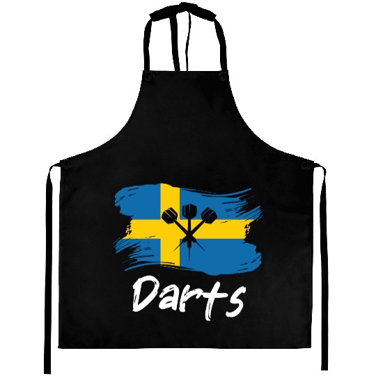 Darts Sweden Flag Dart Throwing Sweden Country Aprons