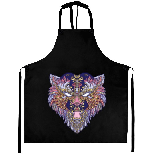 lion tattoo Aprons