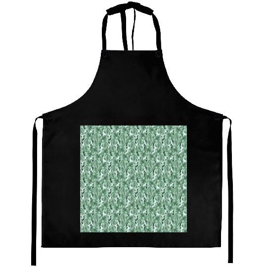 Watercolor Tropical Monstera Leaves Aprons
