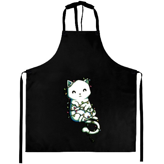 cat All Tangled Aprons