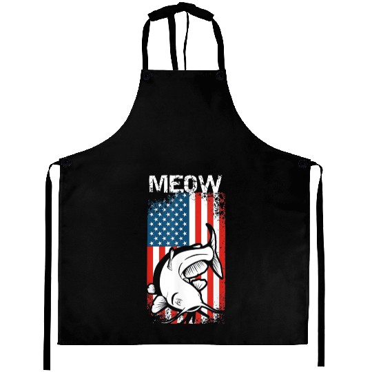 Catfishing American Flag Aprons