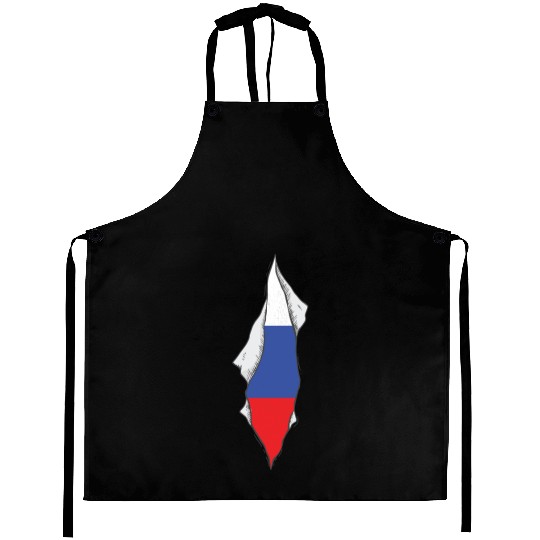 Russia flag proud Russian Aprons