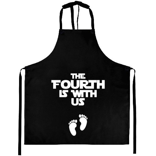 The Fourth is with Us Funny Baby Reveal Women Aprons