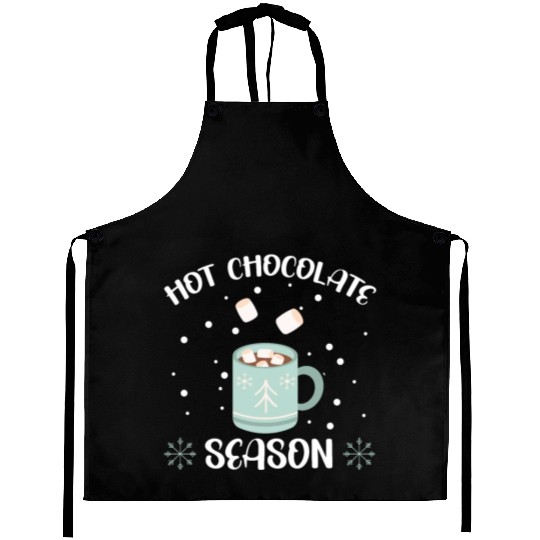 Hot Chocolate Season Snow Winter Season Drink Aprons