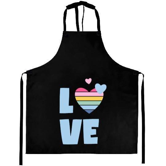 Lgbtq Gay Pride Month Rainbow Love Is Love Aprons