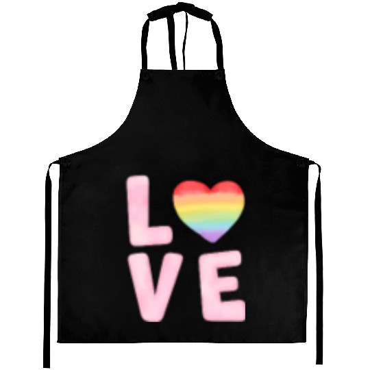 Lgbtq Gay Pride Month Rainbow Love Is Love Aprons