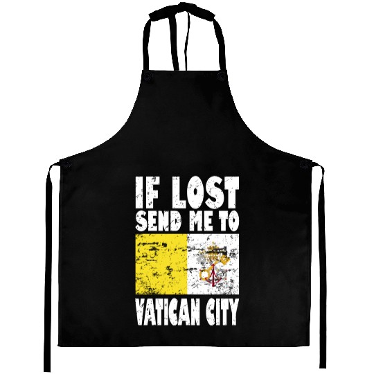 Vatican City Flag Saying Aprons