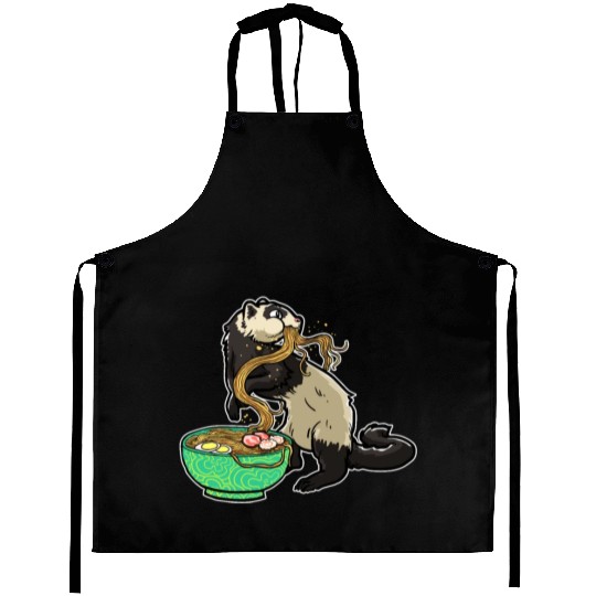 Japanese Noodles Kawaii Ramen Bowl Ferret Aprons
