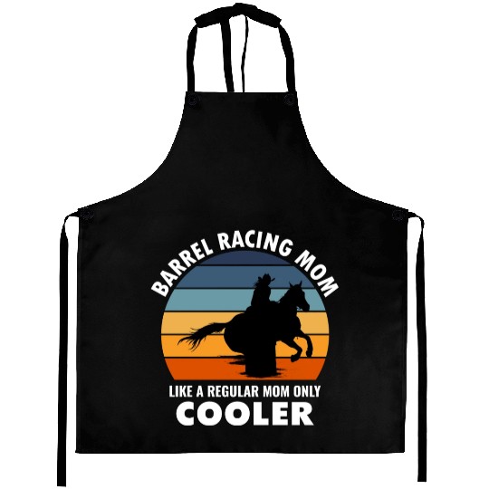 Barrel Racer Racing Horse Mom Mothers day Vintage Aprons